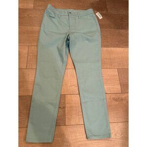 OLD NAVY WOMENS TEAL GREEN 8 PETITE SKINNY JEANS
